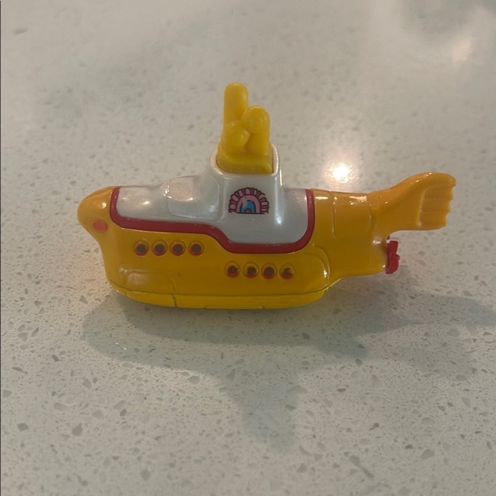 Mattel Yellow and White Submarine Toy Vehicle